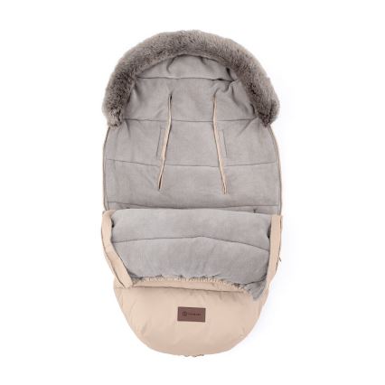 PETITE&MARS - SET Saco de Dormir para Bebé 4en1 COMFY + fundas para cochecito FURRY rosa Petal