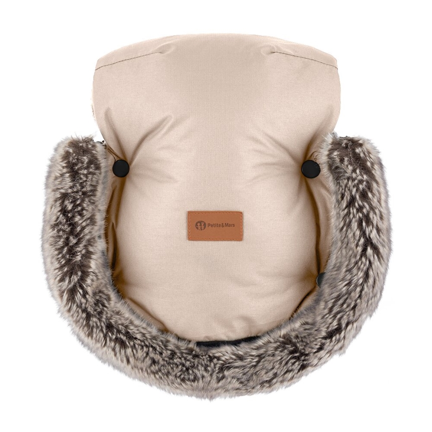 PETITE&MARS - SET Saco de Dormir para Bebé 4en1 COMFY + fundas para cochecito FURRY rosa Petal