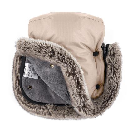 PETITE&MARS - SET Saco de Dormir para Bebé 4en1 COMFY + fundas para cochecito FURRY rosa Petal