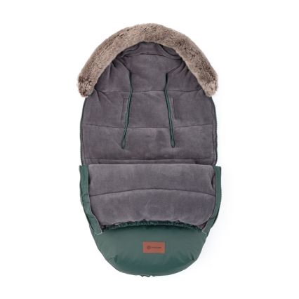 PETITE&MARS - SET Saco infantil 4 en 1 COMFY + manoplas para cochecito FURRY Kaki