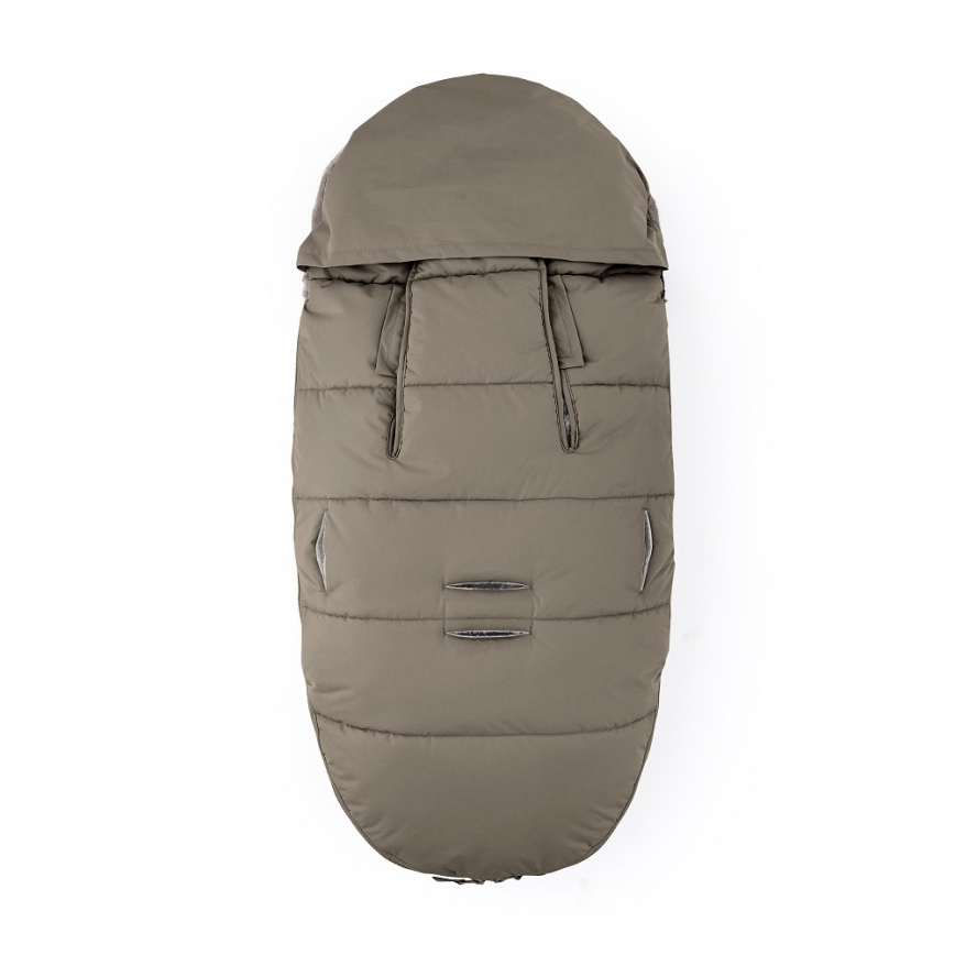 PETITE&MARS - CONJUNTO Saco infantil 4 en 1 COMFY + manoplas para cochecito FURRY Mocha Mousse