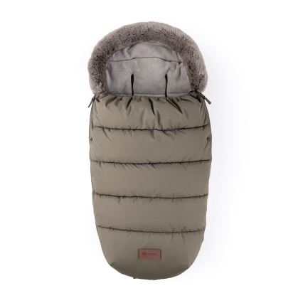 PETITE&MARS - CONJUNTO Saco infantil 4 en 1 COMFY + manoplas para cochecito FURRY Mocha Mousse