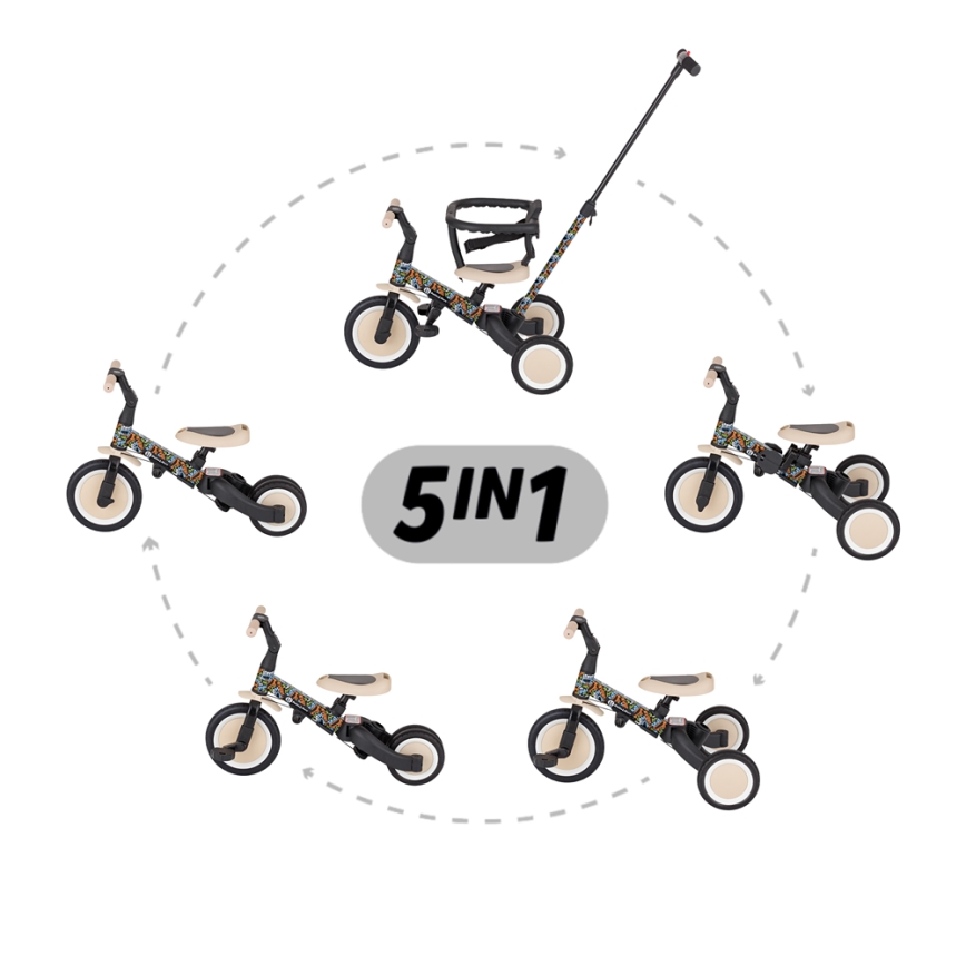 PETITE&MARS - Triciclo infantil 5 en 1 TURBO LIMITED City Beat