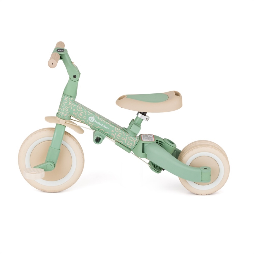 PETITE&MARS - Triciclo infantil 5 en 1 TURBO LIMITED Green Twist