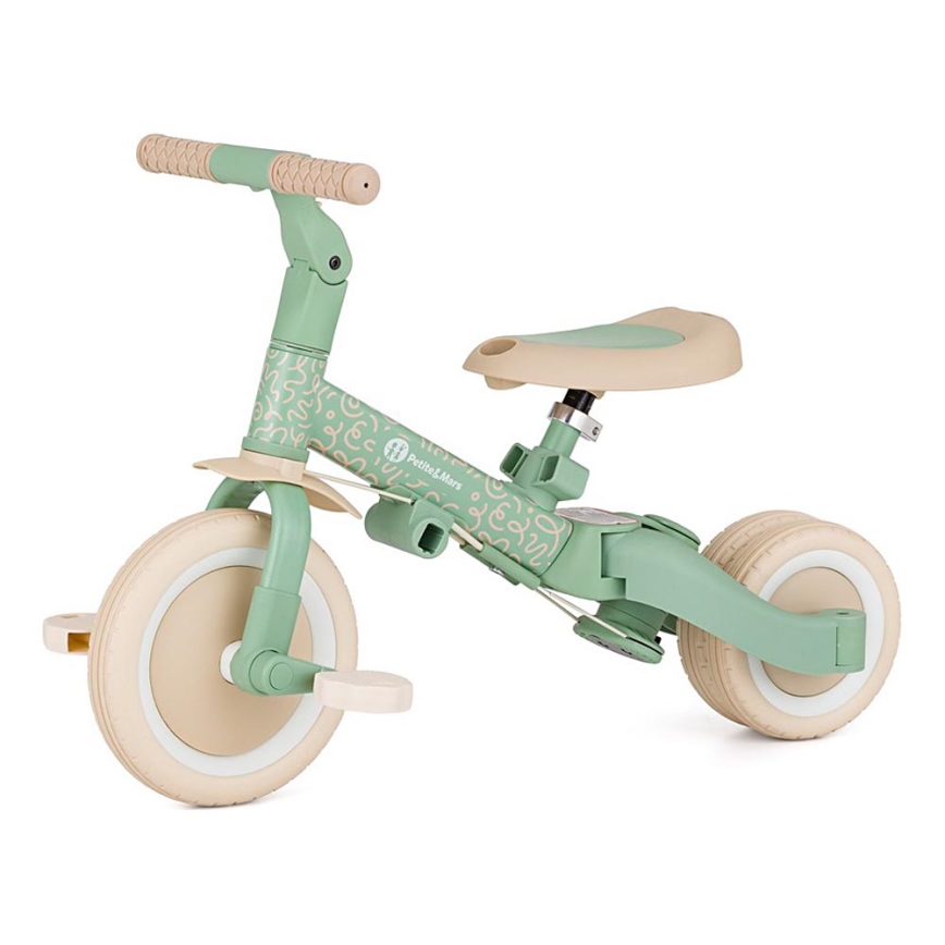 PETITE&MARS - Triciclo infantil 5 en 1 TURBO LIMITED Green Twist