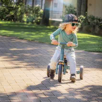 PETITE&MARS - Triciclo infantil 5 en 1 TURBO PLUS Misty Green