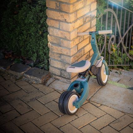 PETITE&MARS - Triciclo infantil 5 en 1 TURBO PLUS Misty Green