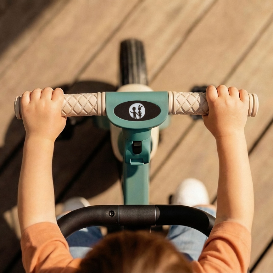 PETITE&MARS - Triciclo infantil 5 en 1 TURBO PLUS Misty Green