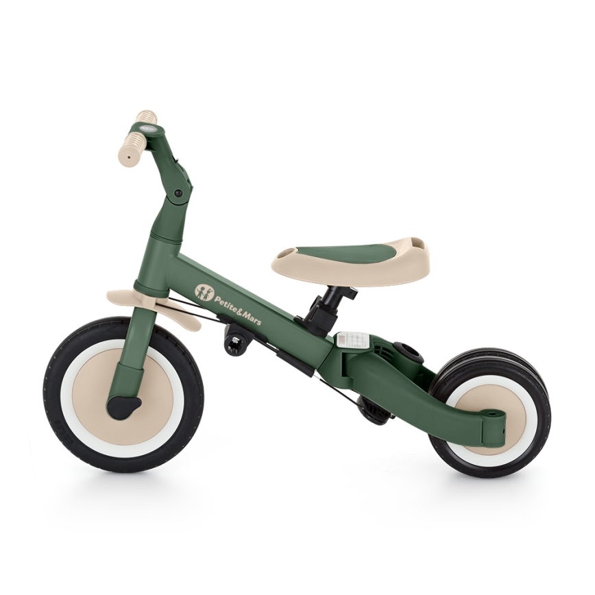 PETITE&MARS - Triciclo infantil 5 en 1 TURBO PLUS Misty Green