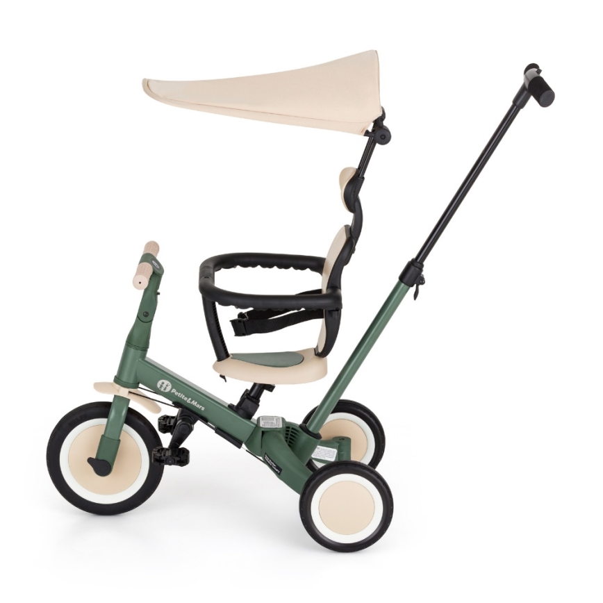 PETITE&MARS - Triciclo infantil 5 en 1 TURBO PLUS Misty Green