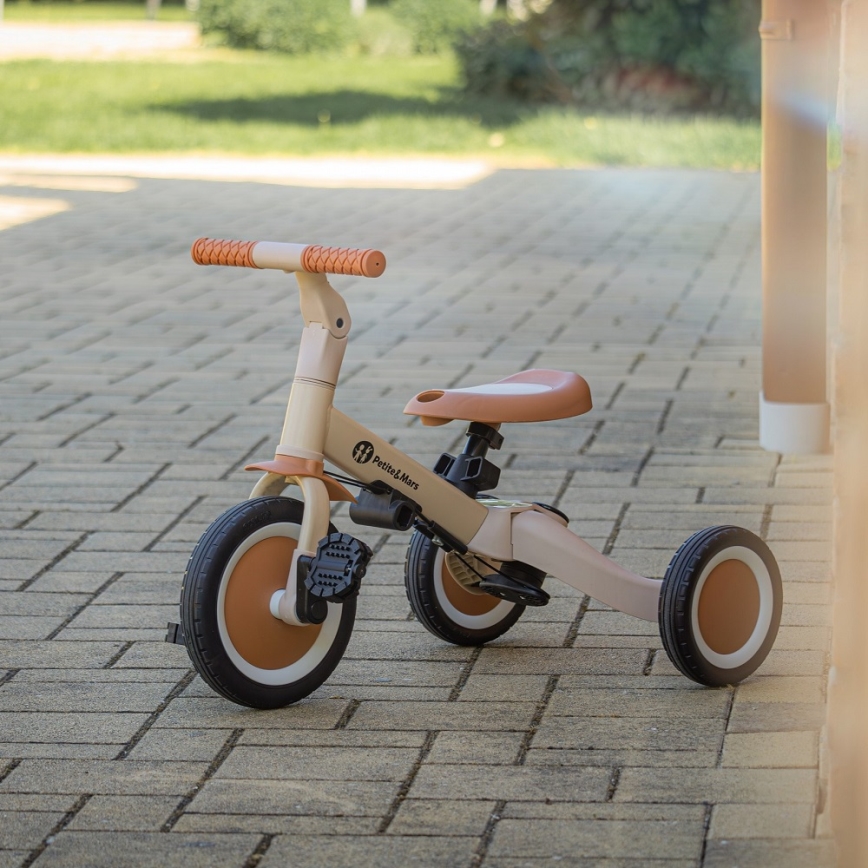 PETITE&MARS - Triciclo infantil 5en1 TURBO Desert Sand