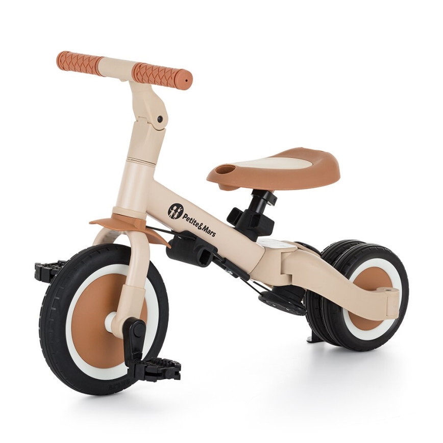 PETITE&MARS - Triciclo infantil 5en1 TURBO Desert Sand