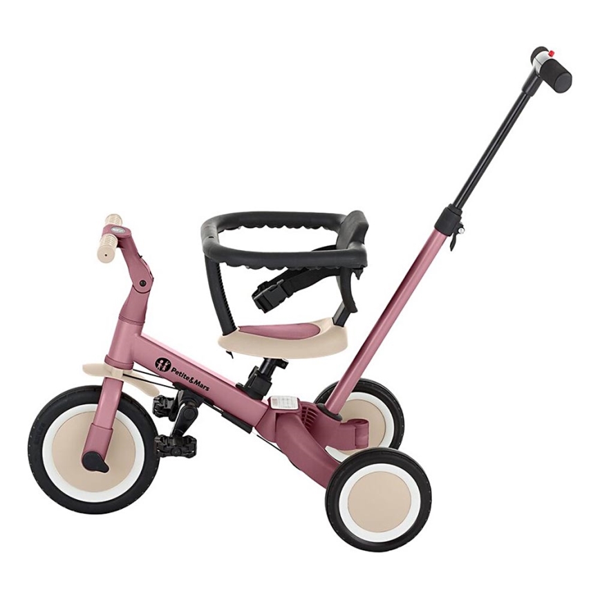 PETITE&MARS - Triciclo infantil 5en1 TURBO Dusty rosa