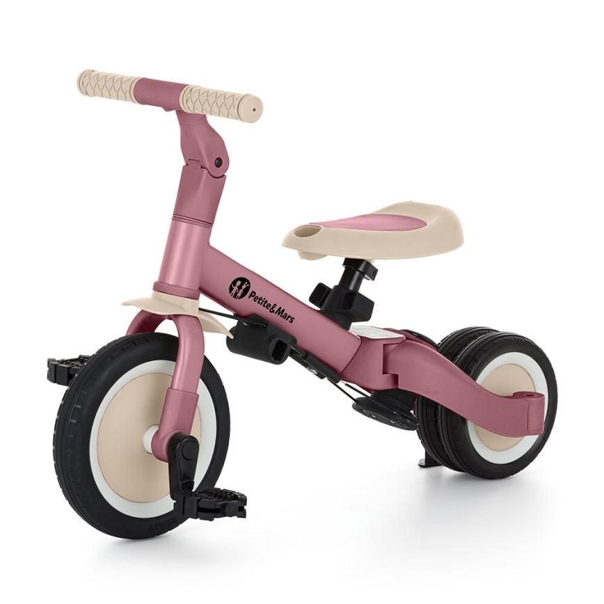 PETITE&MARS - Triciclo infantil 5en1 TURBO Dusty rosa