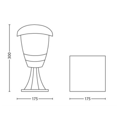 Philips - Lámpara de jardín 1xE27/60W/230V IP44