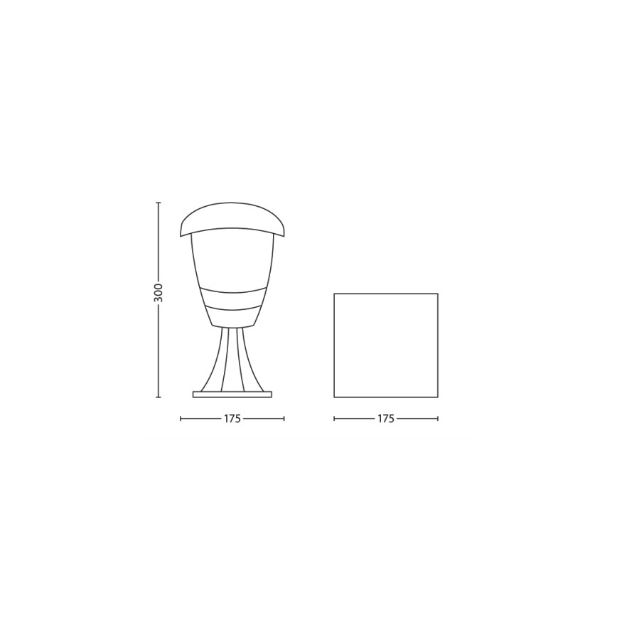 Philips - Lámpara de jardín 1xE27/60W/230V IP44