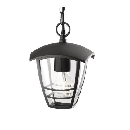 Philips - Lámpara de exterior 1xE27/60W/230V negro IP44