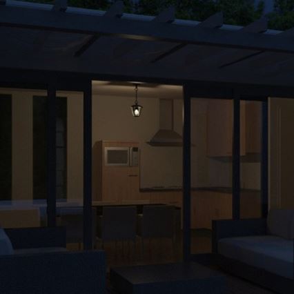 Philips - Lámpara de exterior 1xE27/60W/230V negro IP44
