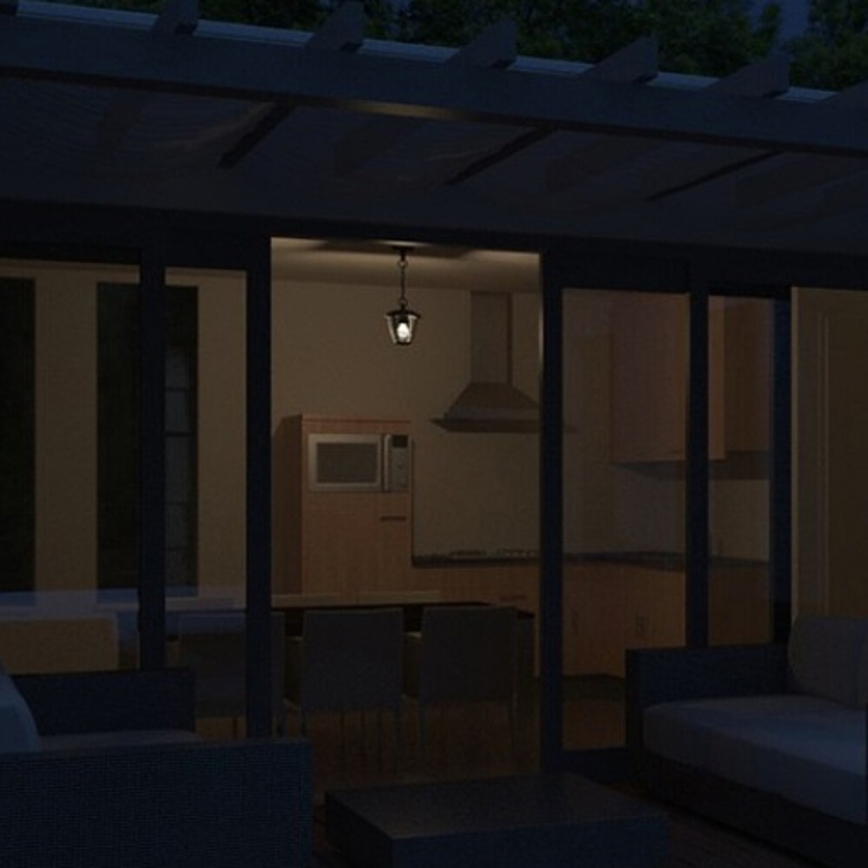 Philips - Lámpara de exterior 1xE27/60W/230V negro IP44