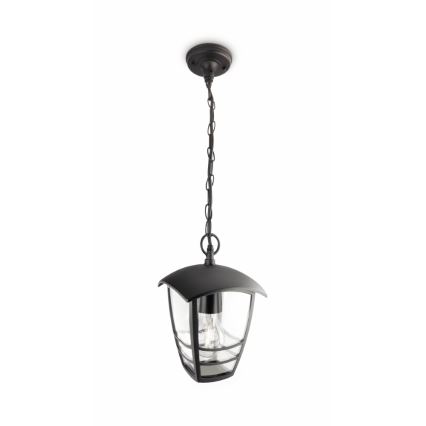 Philips - Lámpara de exterior 1xE27/60W/230V negro IP44