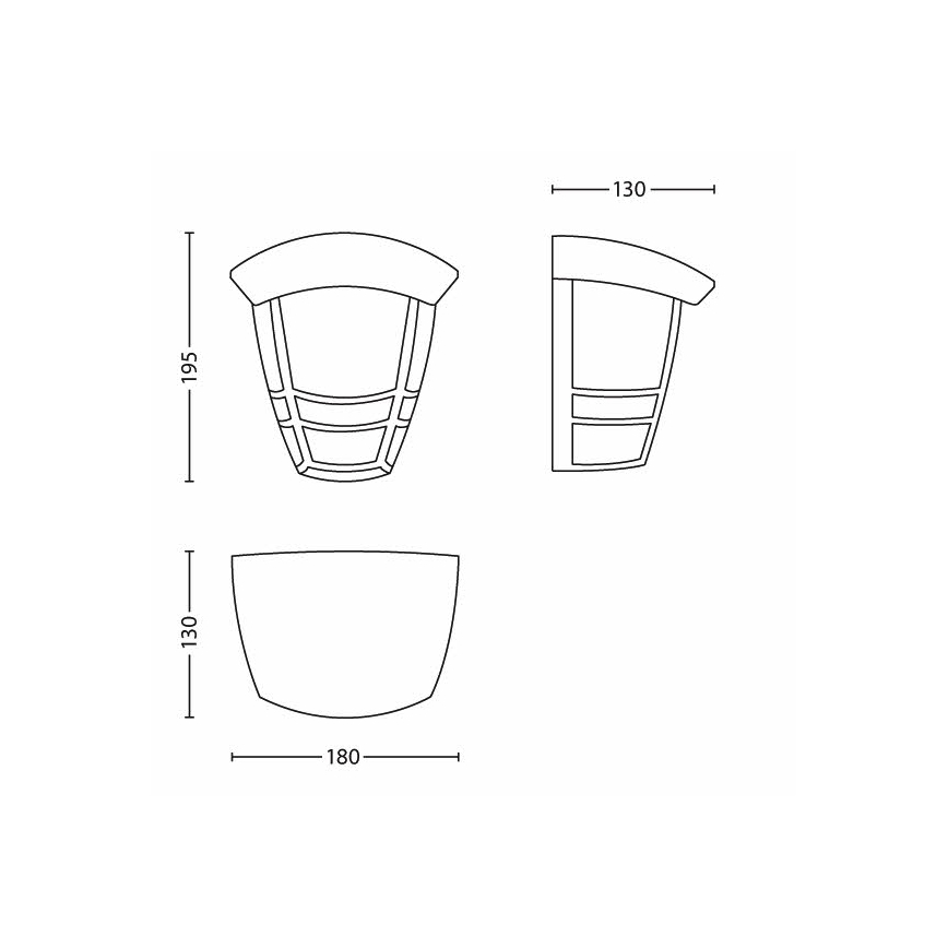 Philips - Aplique exterior 1xE27/60W/230V