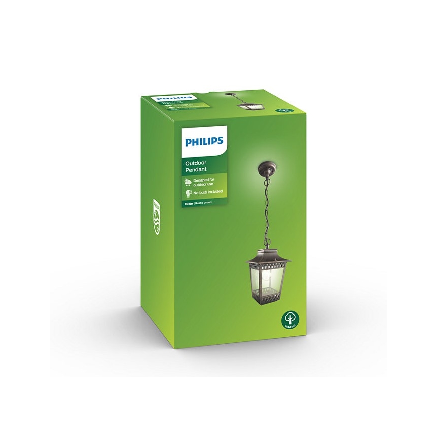 Philips 15406/86/PN - Lámpara colgante de luces para exterior HEDGE 1xE27/60W/230V IP44