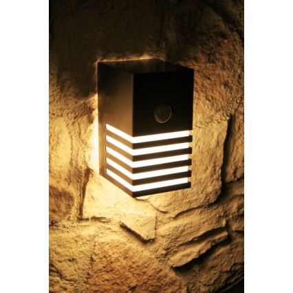 Philips - Aplique con sensor exterior E27/20W IP44