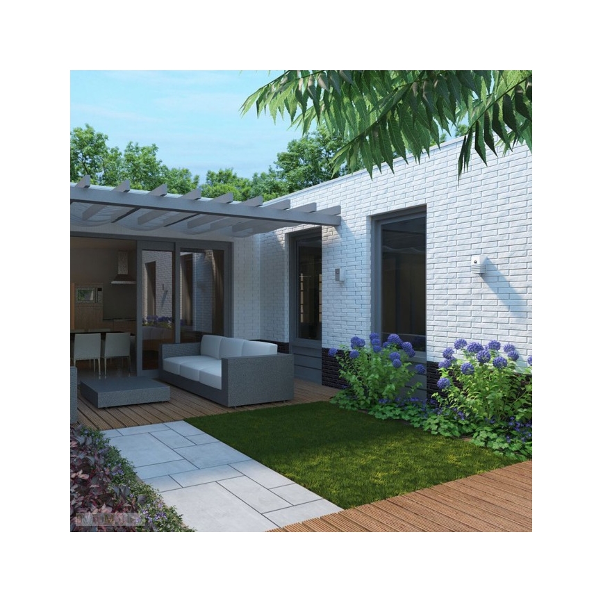 Philips - Aplique con sensor exterior E27/20W IP44