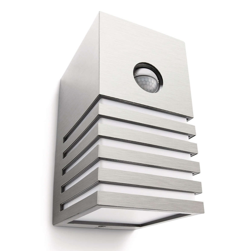 Philips - Aplique con sensor exterior E27/20W IP44