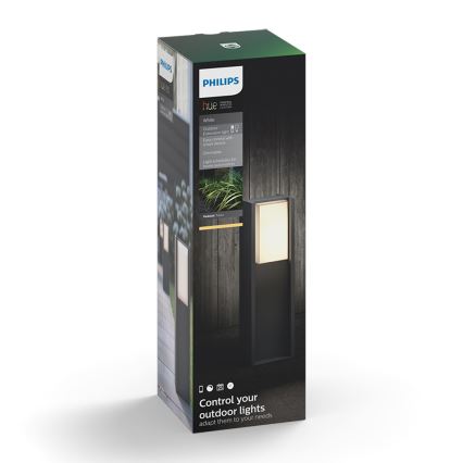 Philips 16473/93/P0 - Lámpara LED regulable exterior HUE TURACO 1xE27/9,5W/230V