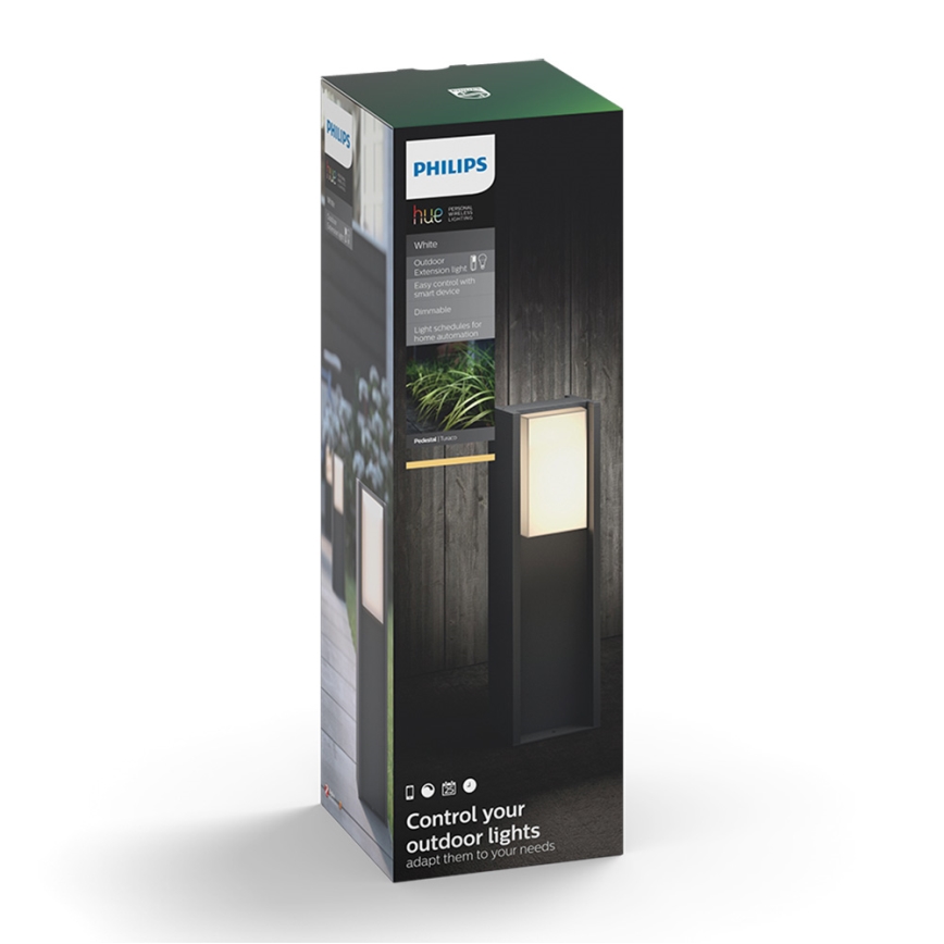 Philips 16473/93/P0 - Lámpara LED regulable exterior HUE TURACO 1xE27/9,5W/230V