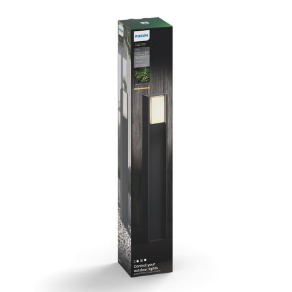 Philips 16474/93/P0 - Lámpara LED regulable exterior HUE TURACO 1xE27/9,5W/230V