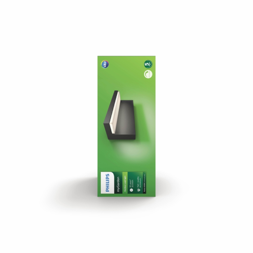 Philips 16483/93/P3 - Aplique LED exterior MYGARDEN BUSTAN 2xLED/4,5W