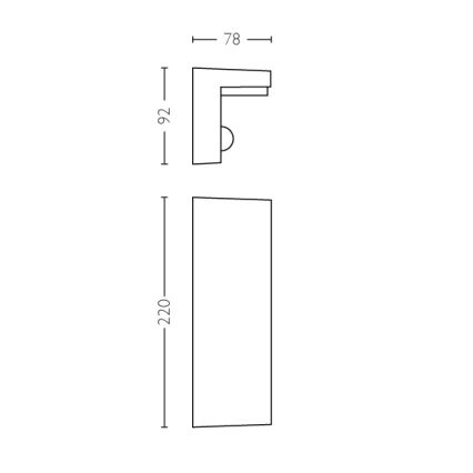 Philips 16484/93/P0 - Aplique LED exterior con sensor BUSTAN 2xLED/4,5W