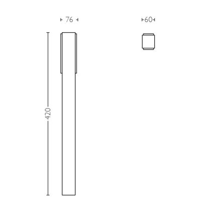 Philips 16488/93/P0 - Baliza exterior MYGARDEN STRATOSPHERE 2xLED/4,5W
