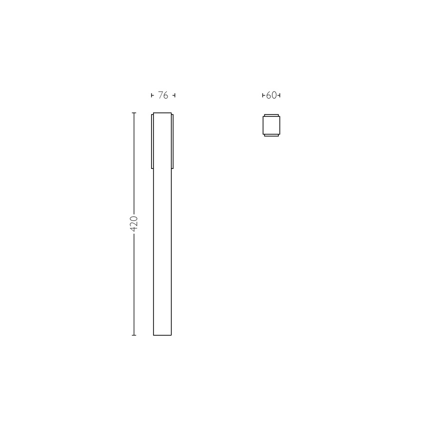 Philips 16488/93/P0 - Baliza exterior MYGARDEN STRATOSPHERE 2xLED/4,5W