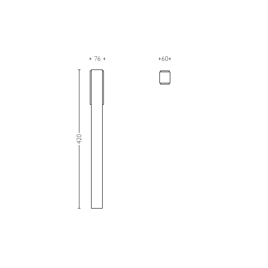 Philips 16488/93/P3 - Baliza exterior MYGARDEN STRATOSPHERE 2xLED/4,5W