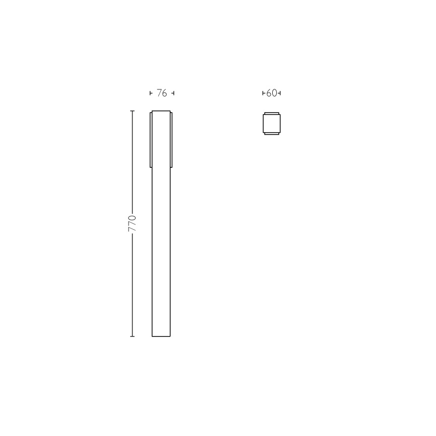 Philips 16489/93/P3 - Baliza exterior MYGARDEN STRATOSPHERE 2xLED/4,5W