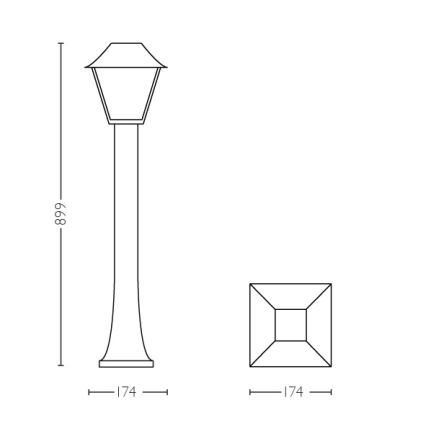 Philips - Lámpara exterior E27/60W/230V IP44