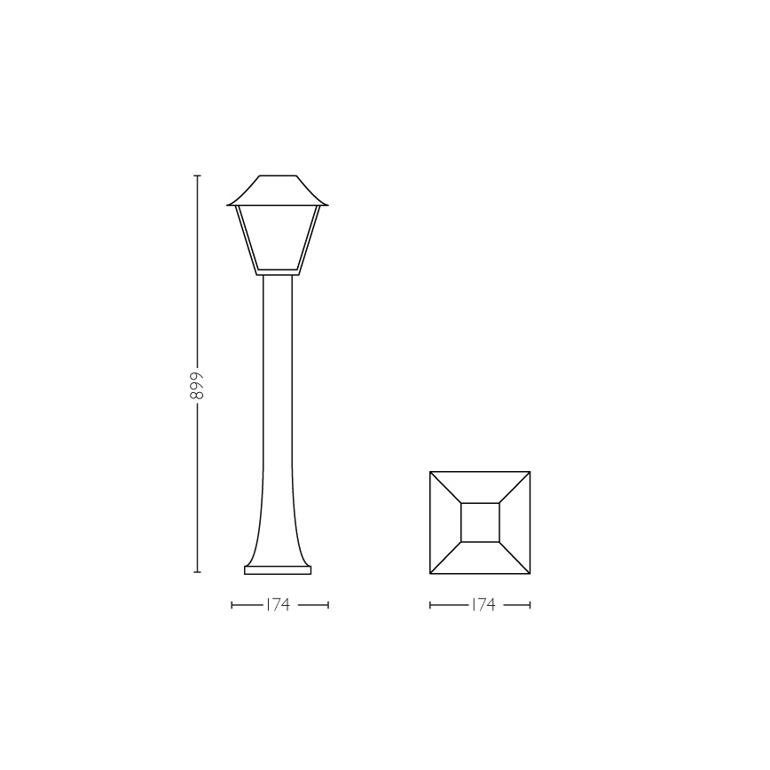 Philips - Lámpara exterior E27/60W/230V IP44