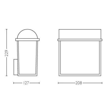 Philips - Aplique de exterior 2xE27/42W/230V IP44
