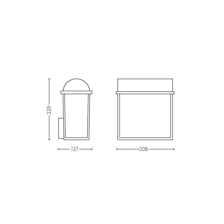 Philips - Aplique de exterior 2xE27/42W/230V IP44