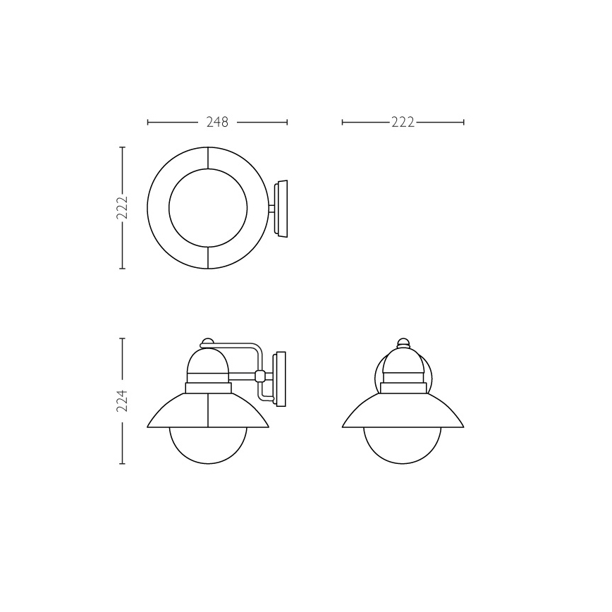 Philips - Lámpara exterior  1xE27/60W/230V IP44