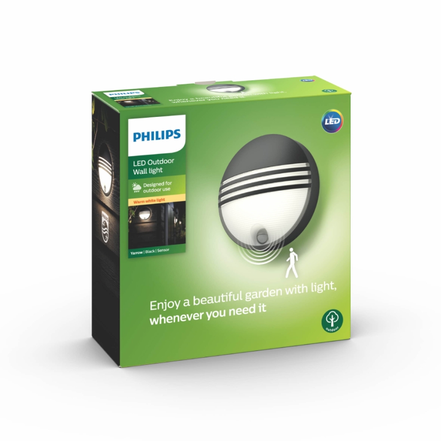Philips - Aplique LED de exterior con sensor LED/6W/230V IP44