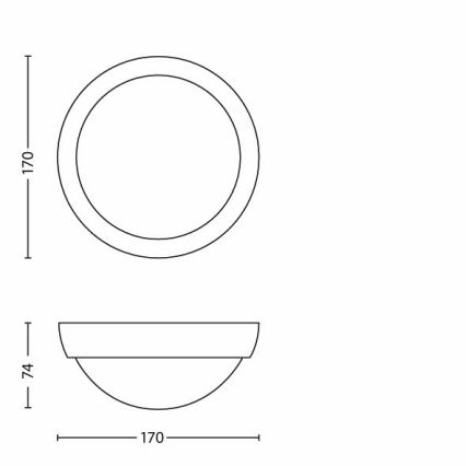 Philips - LED Lámpara exterior 1xLED/3,5W IP44