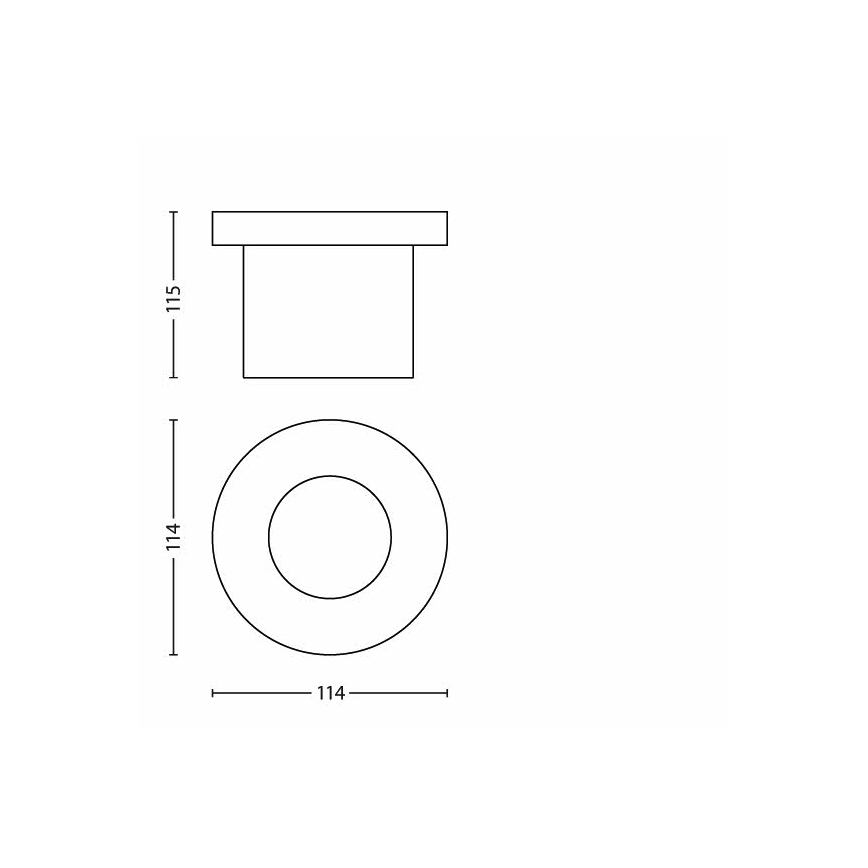 Philips - Luminaria LED empotrable de exterior, apta para paso de vehículos LED/3W/230V