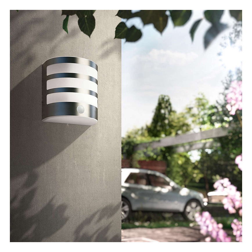 Philips - Aplique de pared LED para exterior con sensor, 3W, IP44