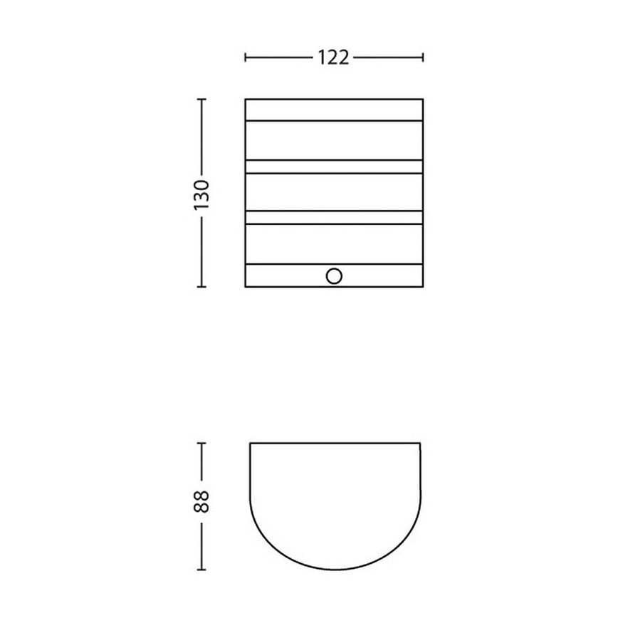 Philips - Aplique de pared LED para exterior con sensor, 3W, IP44