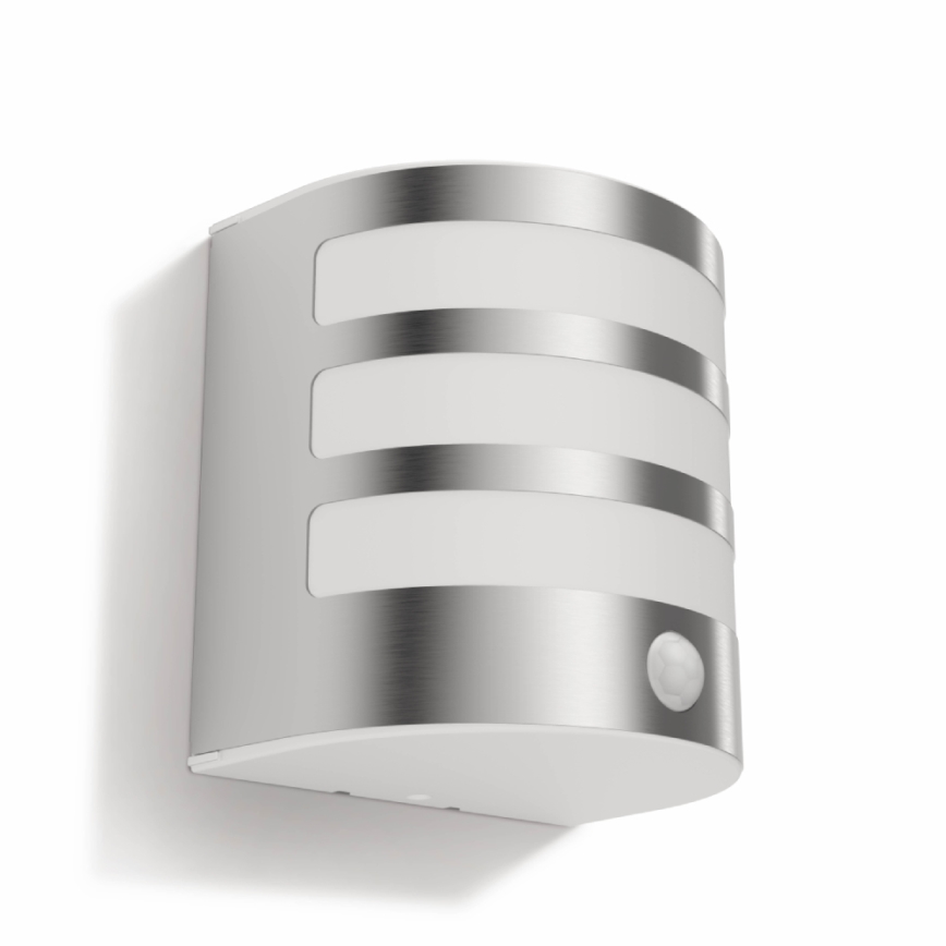 Philips - Aplique de pared LED para exterior con sensor, 3W, IP44