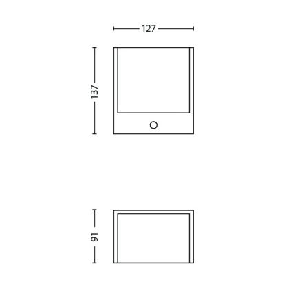 Philips - Luminaria LED exterior con sensor LED/3,5W IP44